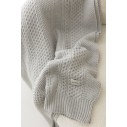 Decke aus 100% Merinowolle Light Grey Vero - Premium Collection - MY MEMI