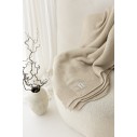 Koc ze 100% wełny merino warm beige Classic - premium collection