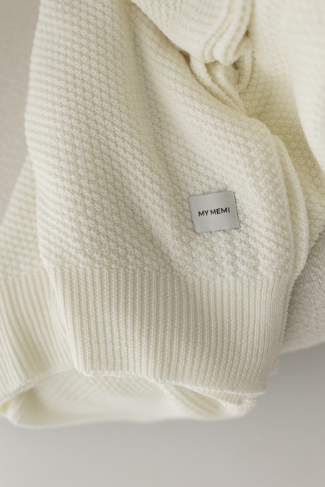 Decke aus 100% Merinowolle Cream Classic - Premium Collection - MY MEMI