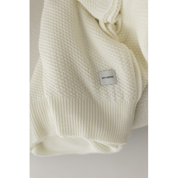 Decke aus 100% Merinowolle Cream Classic - Premium Collection - MY MEMI