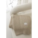 Koc ze 100% wełny merino warm beige Vero - premium collection