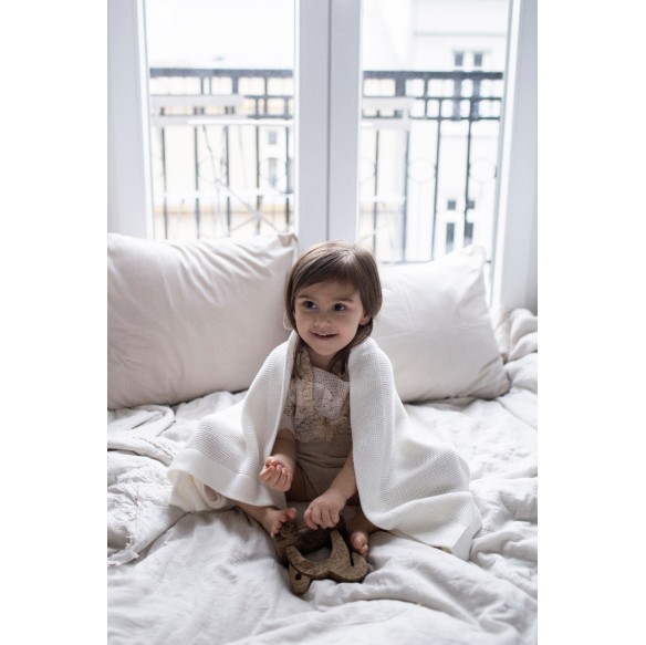 Bambusowy kocyk cream 80x100 - classic
