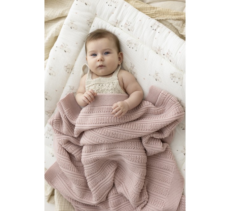 2w1 rożek/kołderka z organicznego muślinu - little sheeps