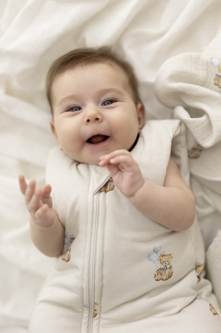 Bio Baumwolle Babyschlafsack 0 - 5 Monate 2.5 TOG - teddy - MY MEMI 2