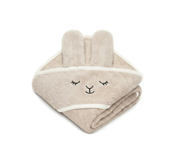Bambusowy ręcznik light beige - sleeping alpaca