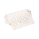 Ażurowy kocyk bambusowy 80x100 cream
