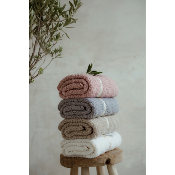 Kocyk ze 100% wełny merino warm beige Pearl - premium collection