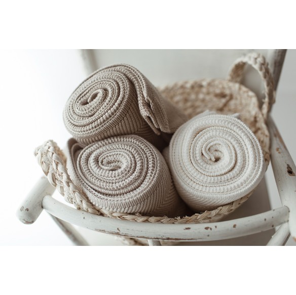 Bambusowy kocyk light beige 80x100 – fir