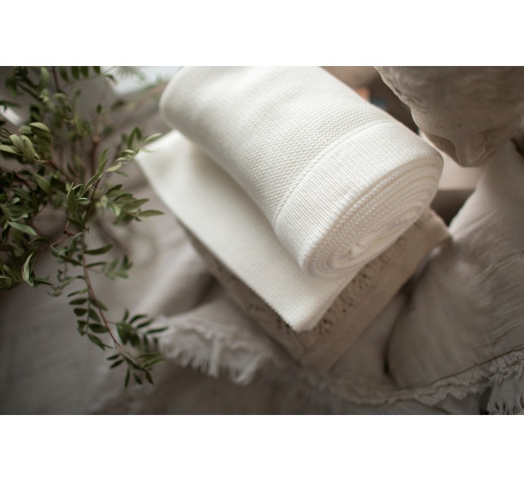 Bambusowy kocyk cream 80x100 - classic