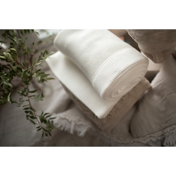Bambusowy kocyk cream 80x100 - classic