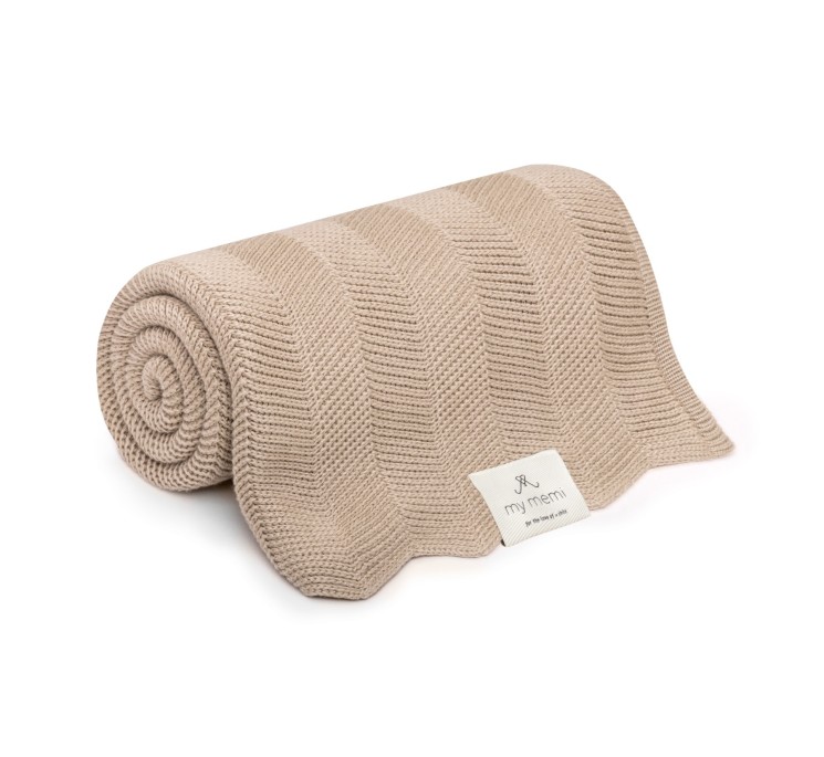 Bambusowy kocyk beige 80x100 – fir