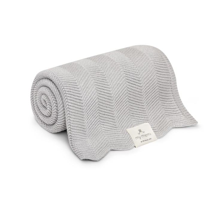 Bambusowy kocyk light grey 80x100 – fir