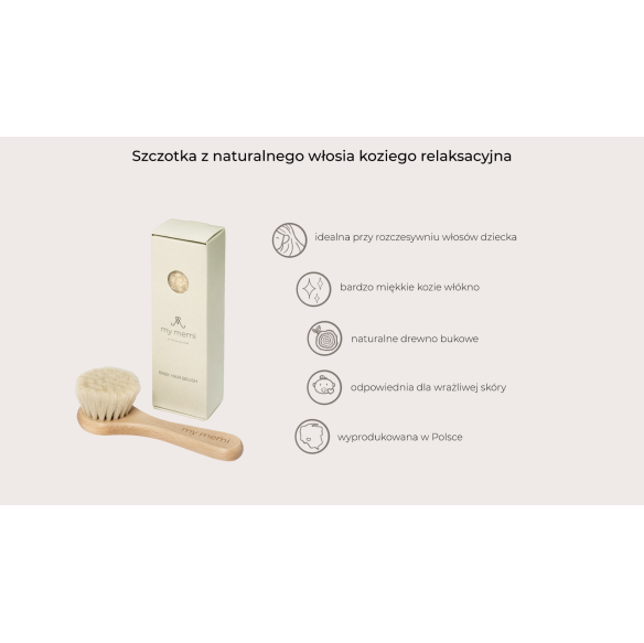 Szczotka z naturalnego włosia koziego relaksacyjna