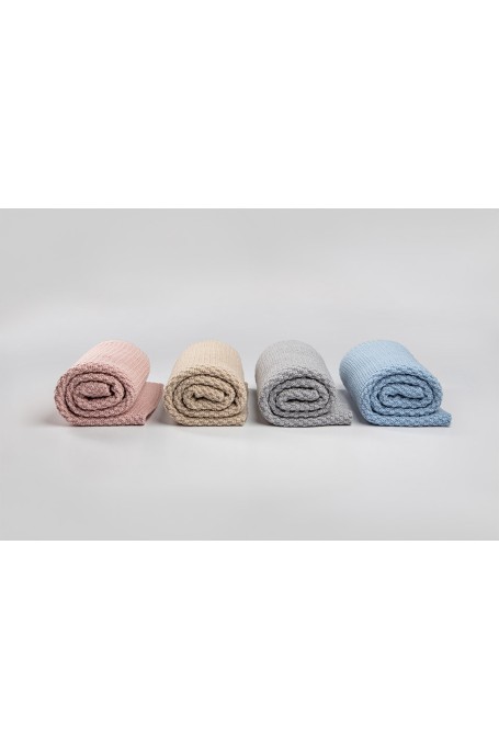 Babydecke aus 100% Merinowolle Light Grey – Premium Collection - MY MEMI 2