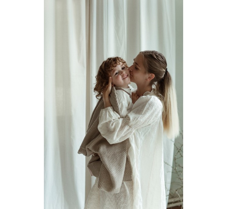 Kocyk ze 100% wełny merino grey - premium collection