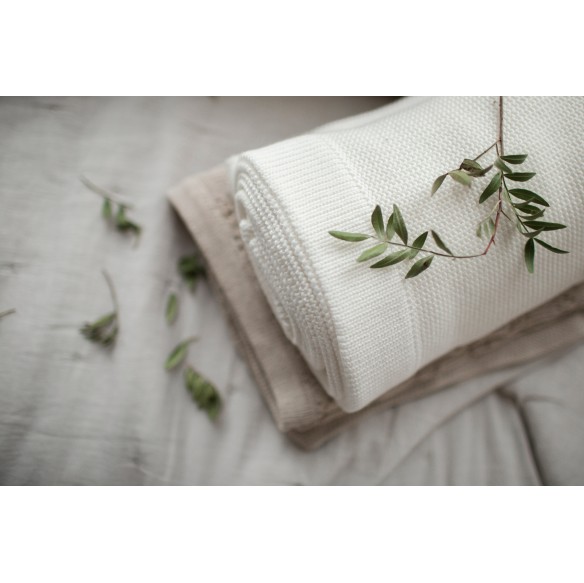 Bambusowy kocyk cream 80x100 - classic