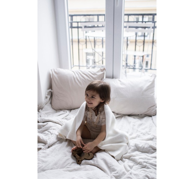 Bambusowy kocyk cream 80x100 - classic