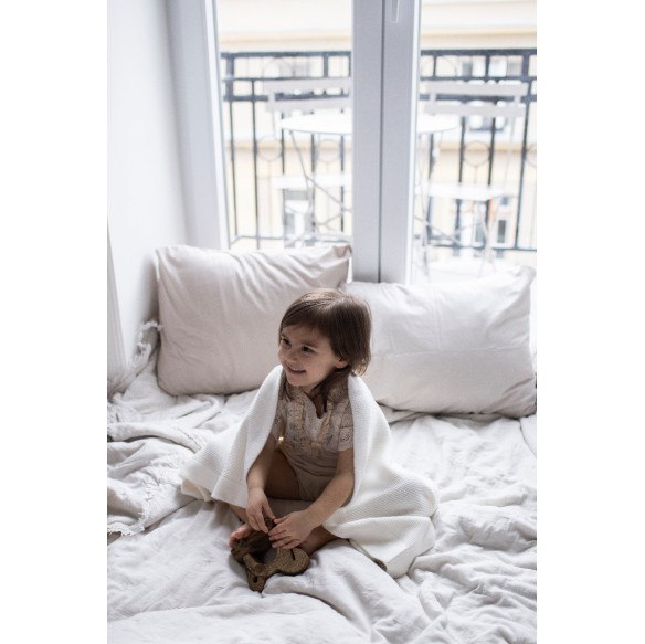 Bambusowy kocyk cream 80x100 - classic