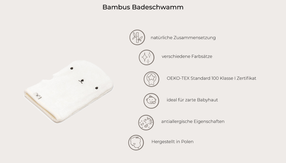 Bambus Badeschwamm Light Grey MY MEMI