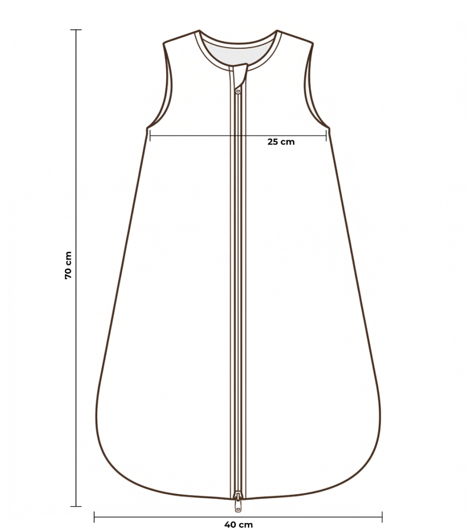 Bio Baumwolle Musselin Babyschlafsack 0 - 5 Monate 1.0 TOG - giraffes