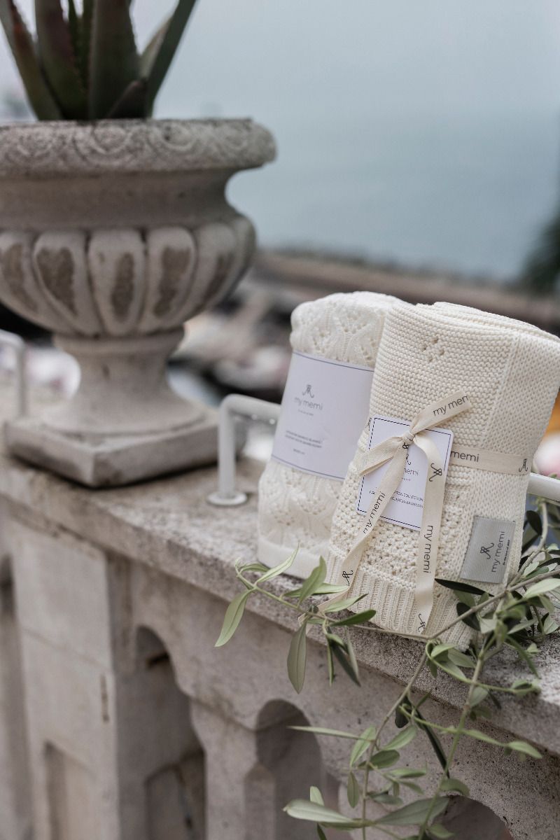 Durchbrochene Bambus Decke 80x100 Cream (Creme) MY MEMI