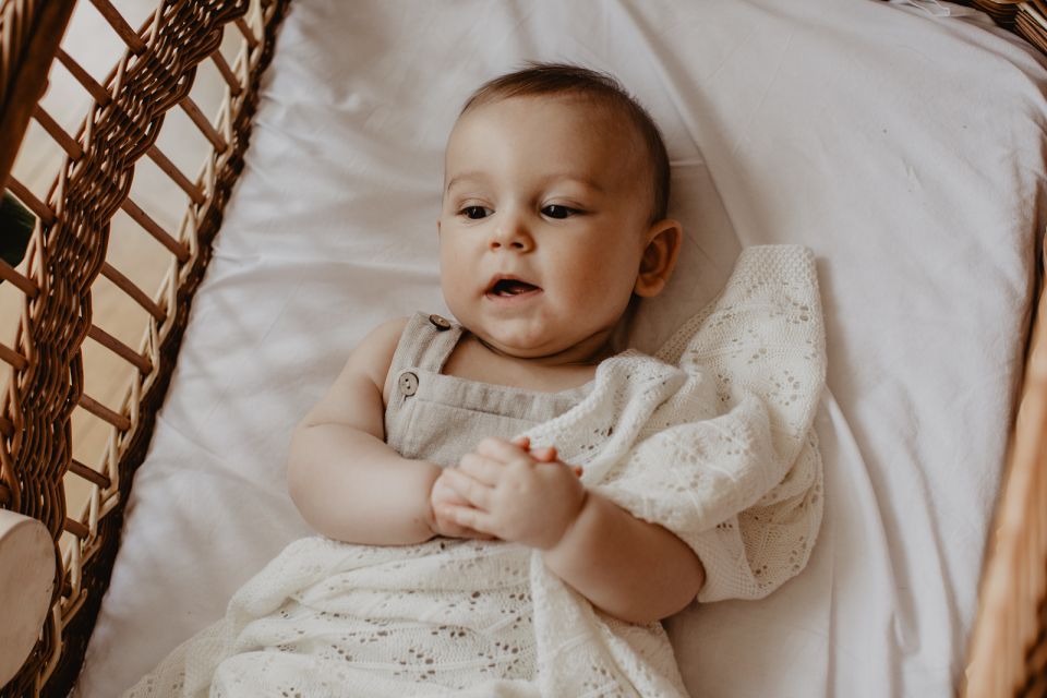 Durchbrochene Bambus Decke 80x100 Cream (Creme) MY MEMI