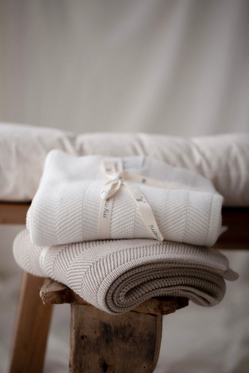 Bambus Decke Light Grey (Hellgrau) 80x100 - Fir MY MEMI