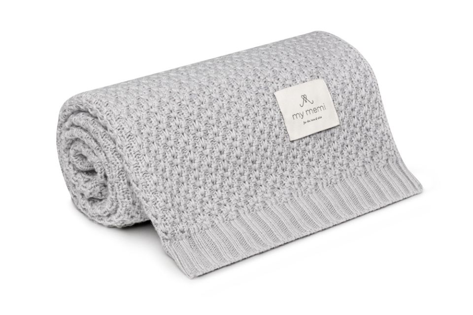 Bambus Decke Light Grey (Hellgrau) 80x100 - Chain MY MEMI