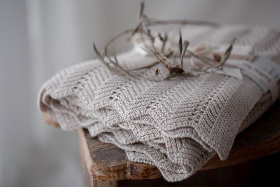 Hellgrau Bambusdecke 80x100 - Feder - MY MEMI