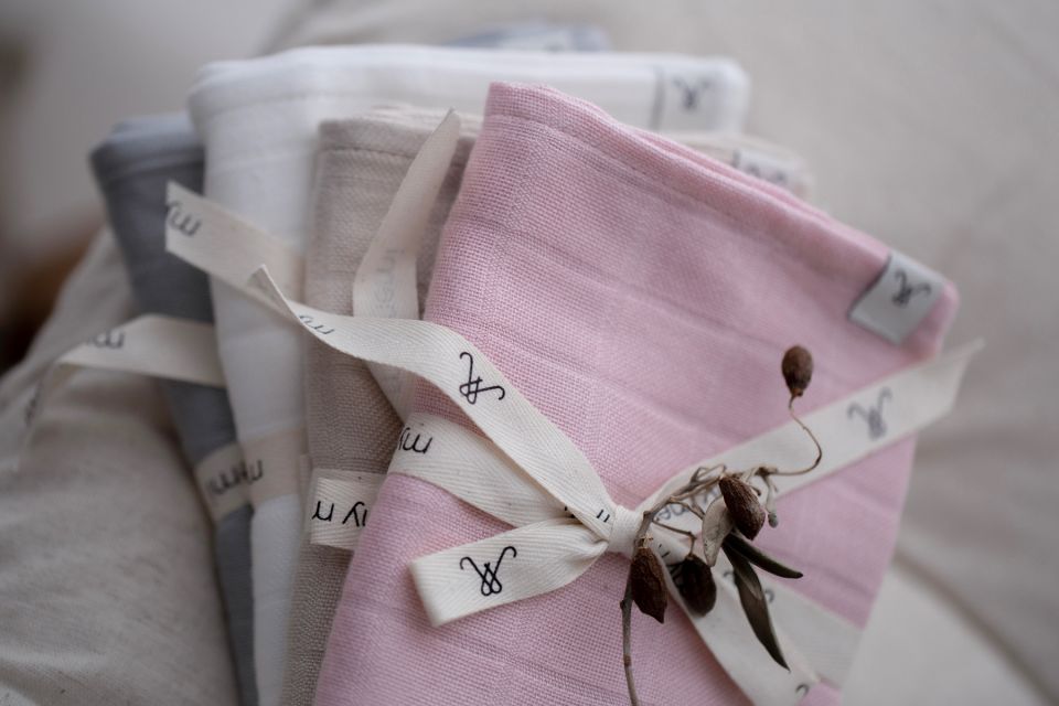 Bambus-Musselin-Windel 65x65 creme (cream) - MY MEMI