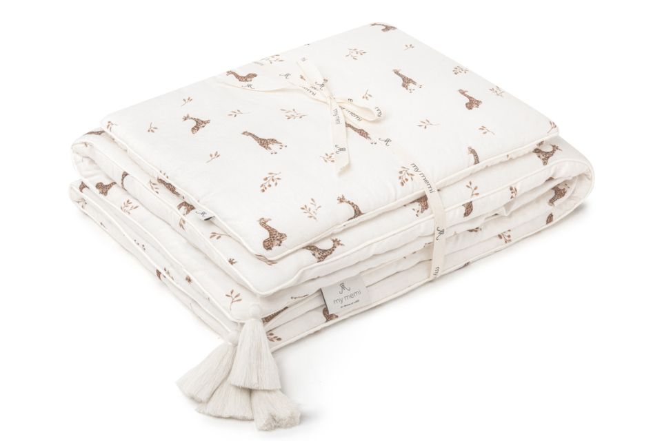 Bambusbettwäsche mit Füllung 75x95 - giraffes - MY MEMI