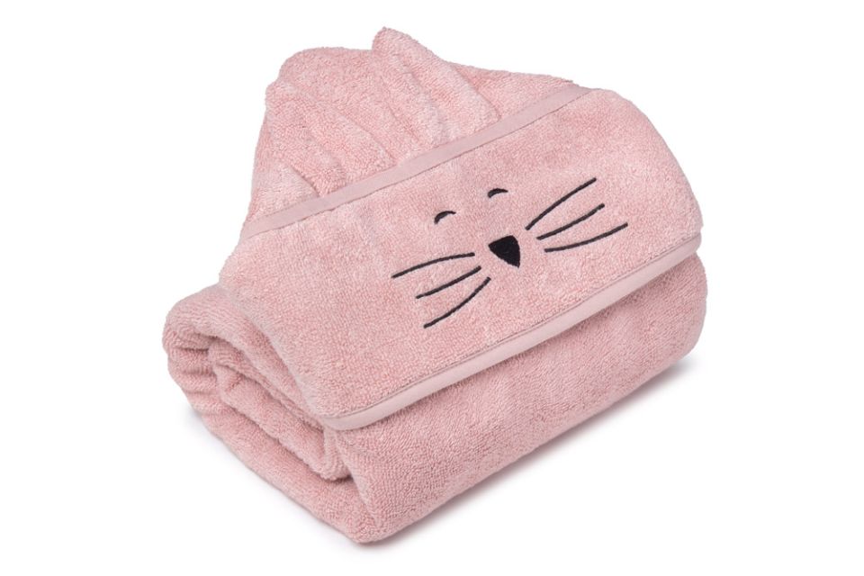 Bambus großes Handtuch Powder Pink (Puderrosa) - Cat MY MEMI