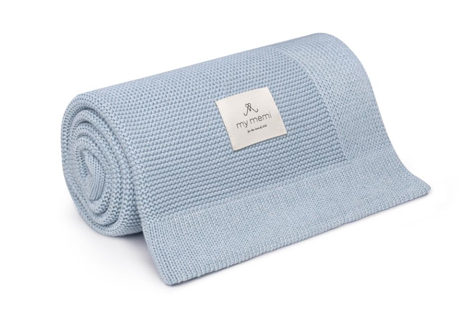 Bambus Decke Baby Blue (Hellblau) 80x100 - Classic MY MEMI