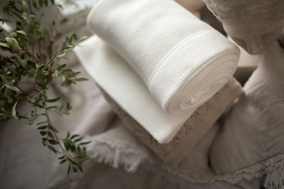 Bambus Decke Cream (Creme) 80x100 - Classic MY MEMI