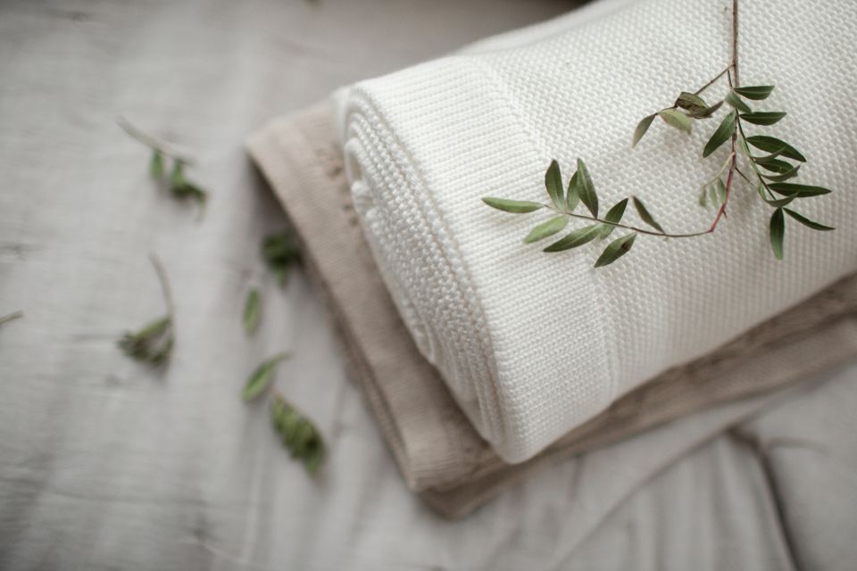 Bambus Decke Cream (Creme) 80x100 - Classic MY MEMI