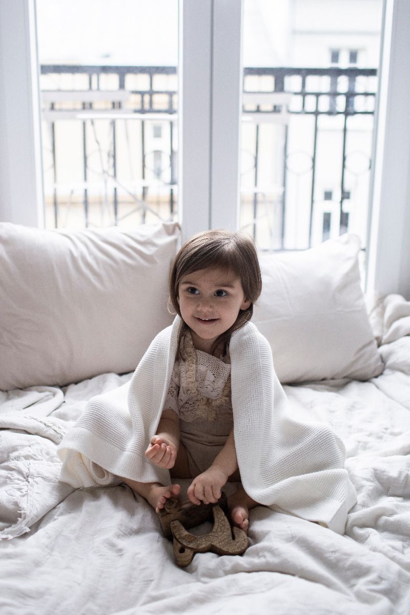 Bambus Decke Cream (Creme) 80x100 - Classic MY MEMI