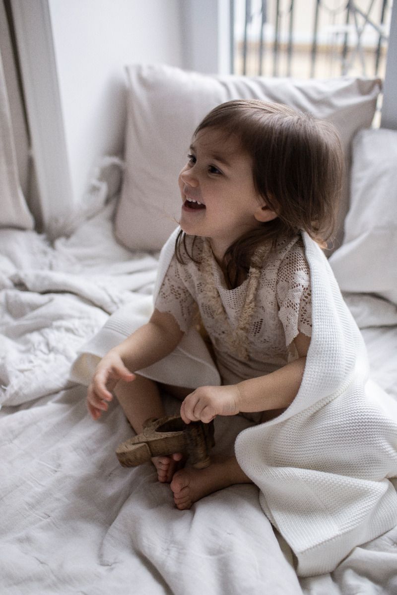 Bambus Decke Cream (Creme) 80x100 - Classic MY MEMI