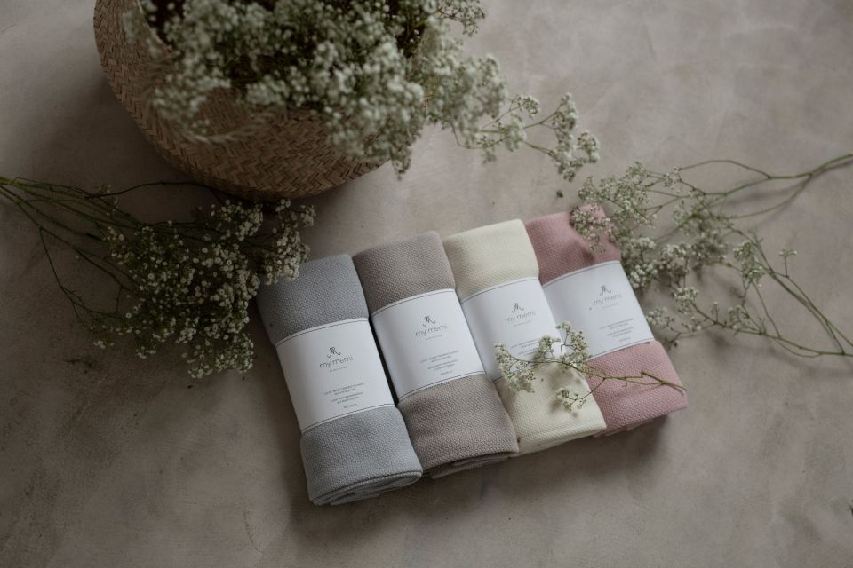 Bambuswickel / leichte Decke mit Silberionen 100x100 Baby Blue (Hellblau) MY MEMI