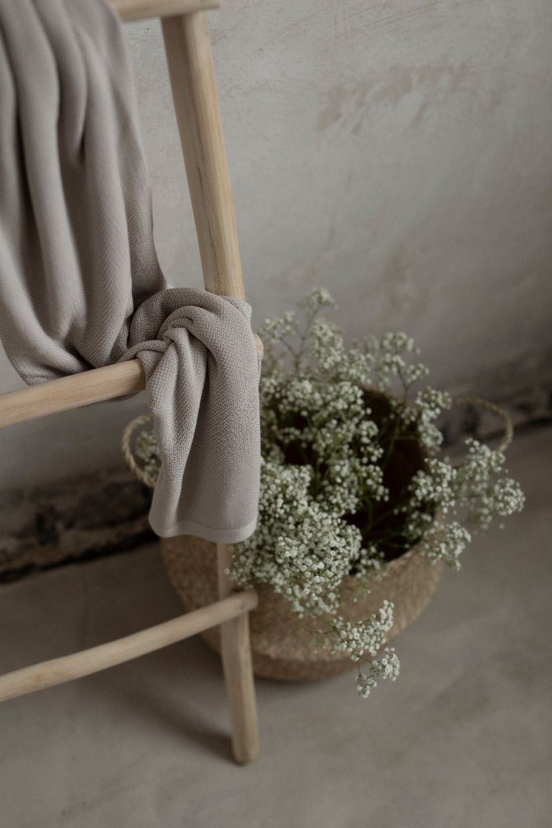 Bambuswickel / leichte Decke mit Silberionen 100x100 Light Grey (Hellgrau) MY MEMI