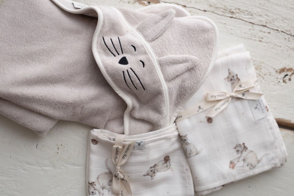 Bambus Musselin Wickel 120x120 - kittens - MY MEMI