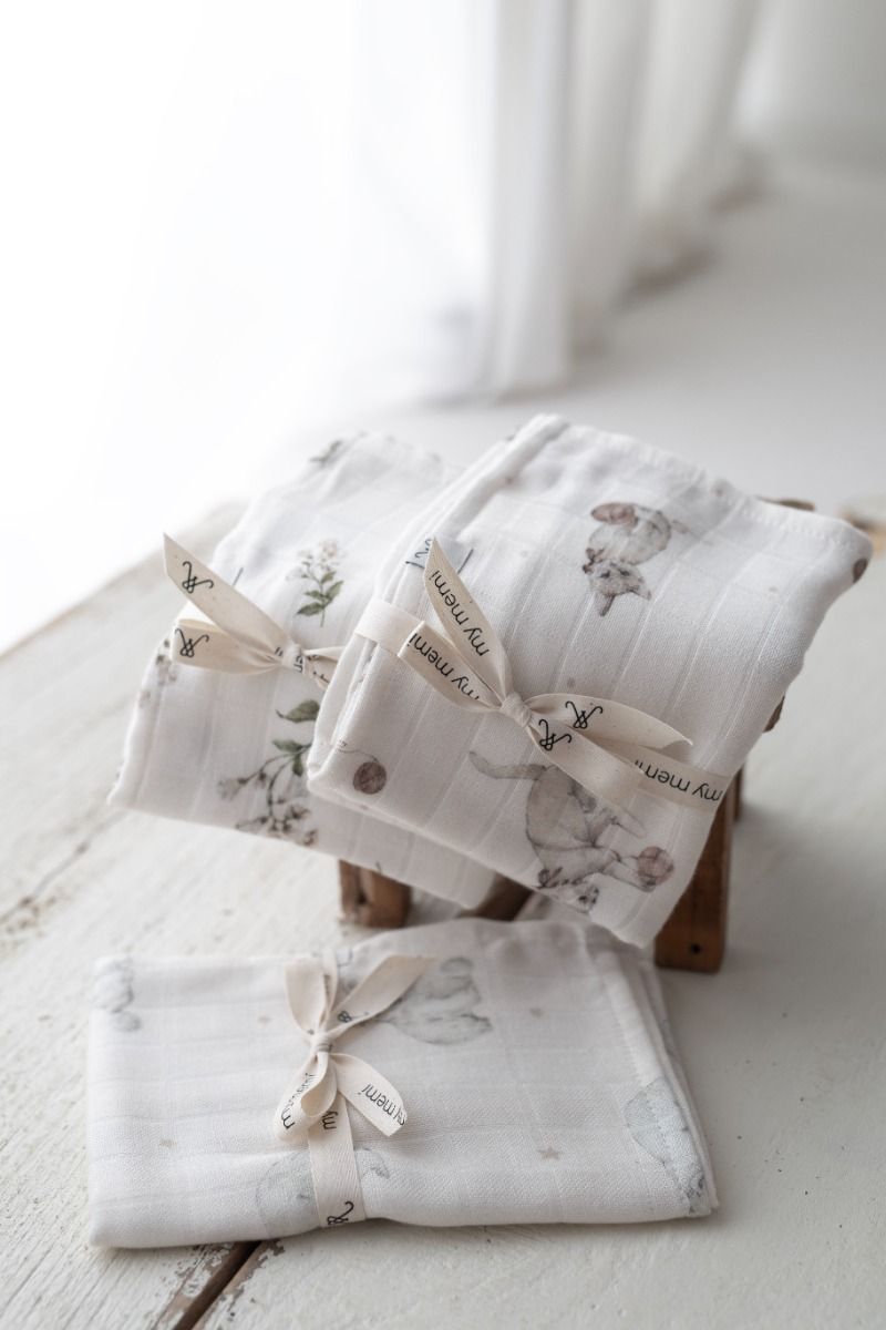 Bambus Musselin Wickel 120x120 - kittens - MY MEMI