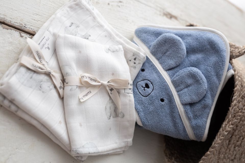 Bambus Musselin Wickel 120x120 - little bears - MY MEMI