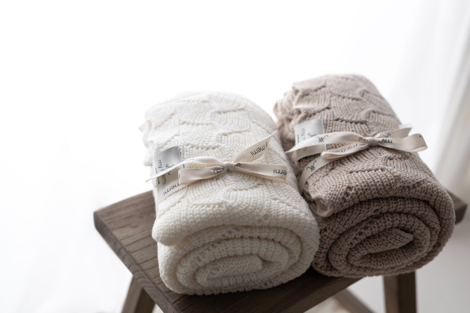 100% Merinowolle Wickeln Warm Beige – Premium Collection - MY MEMI