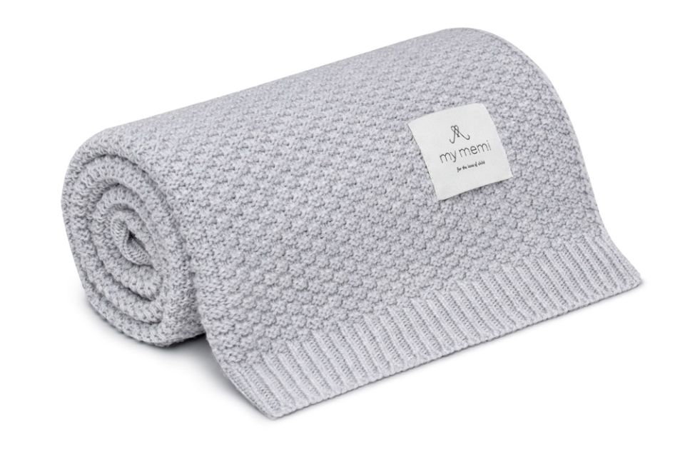 Decke aus 100% Merinowolle Grey (Grau) – Premium Collection MY MEMI