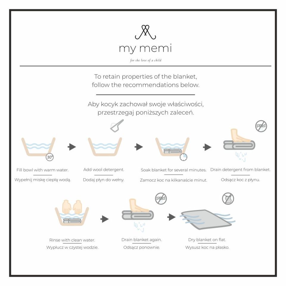 100% Merinowolle Wickeln Cream – Premium Collection - MY MEMI