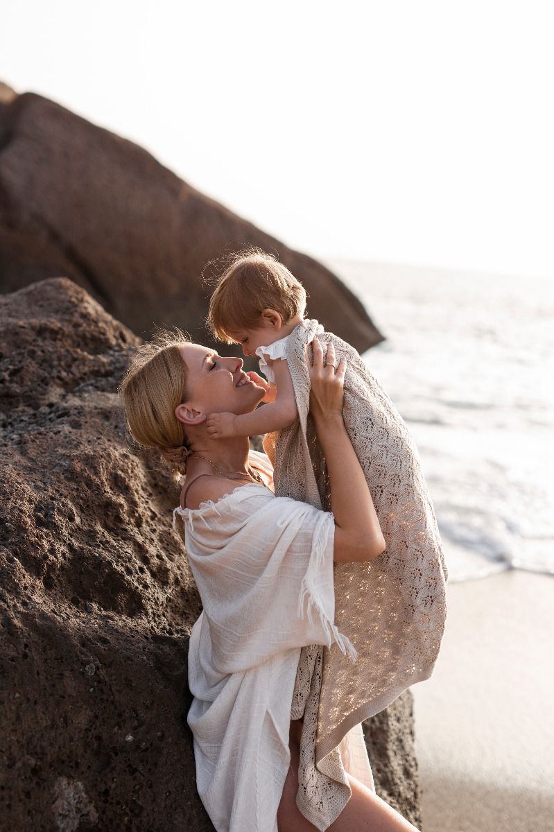 Durchbrochene Bambus Decke 80x100 Light Grey (Hellgrau) MY MEMI