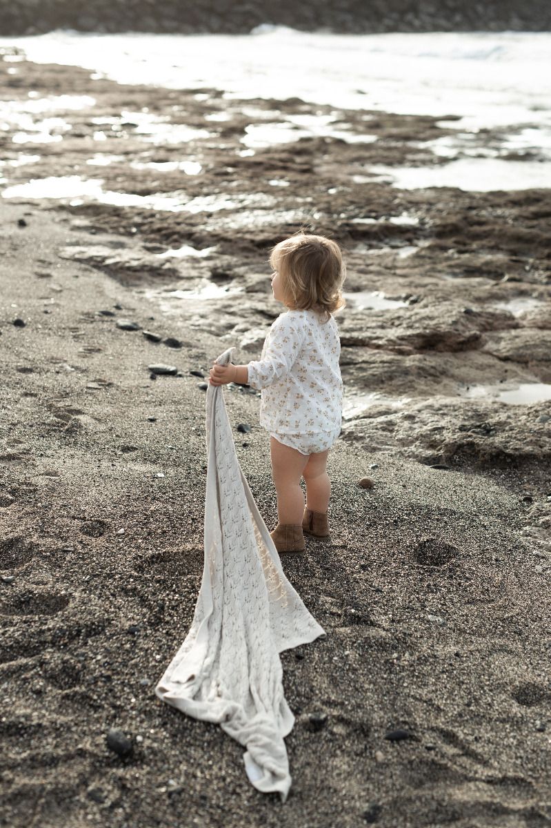 Durchbrochene Bambus Decke 80x100 Light Grey (Hellgrau) MY MEMI