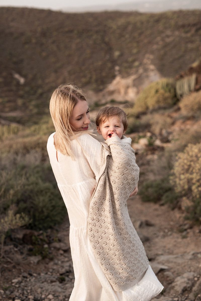 Durchbrochene Bambus Decke 80x100 Cream (Creme) MY MEMI