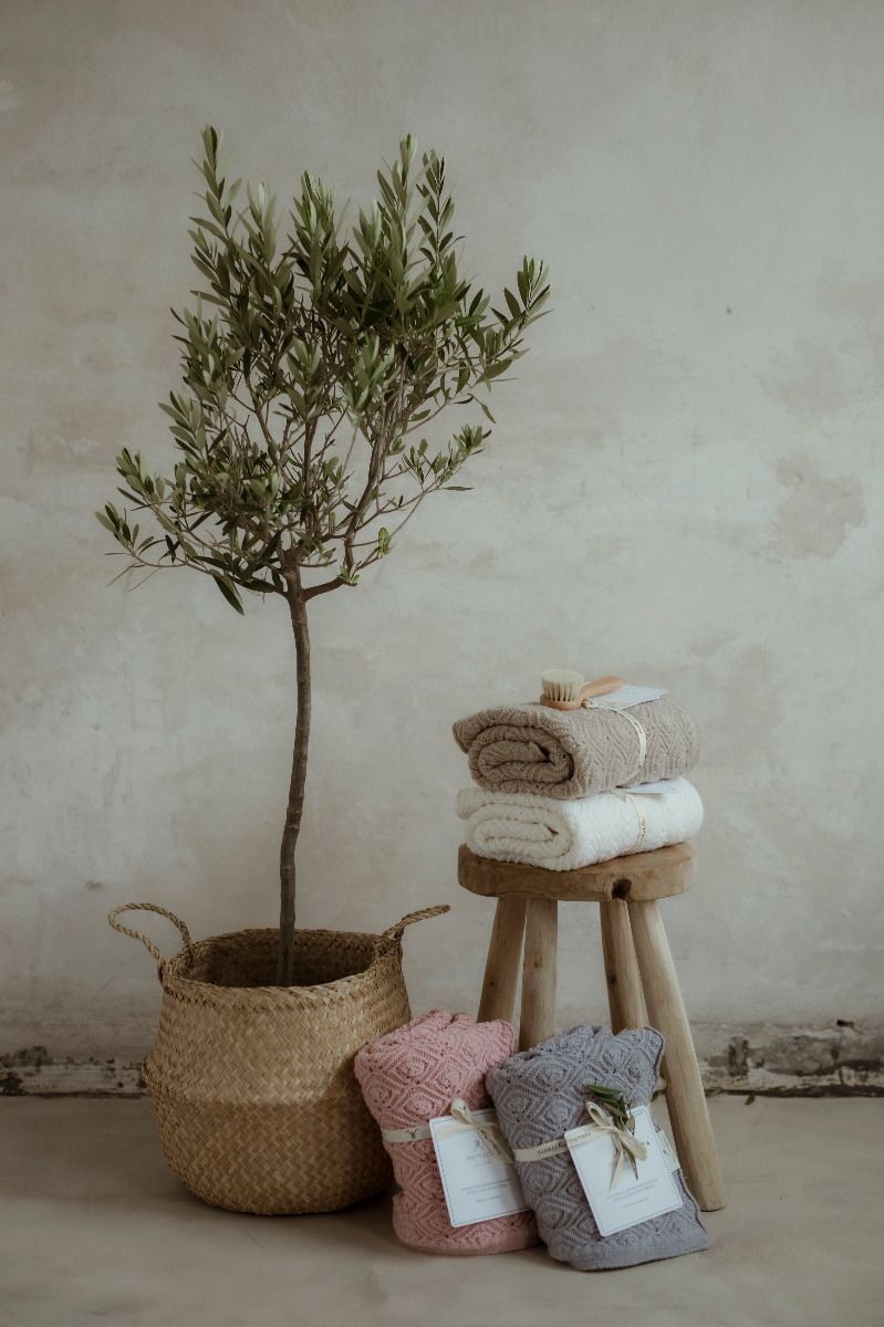 Decke aus 100% Merinowolle Cream (Creme) Pearl – Premium Collection MY MEMI