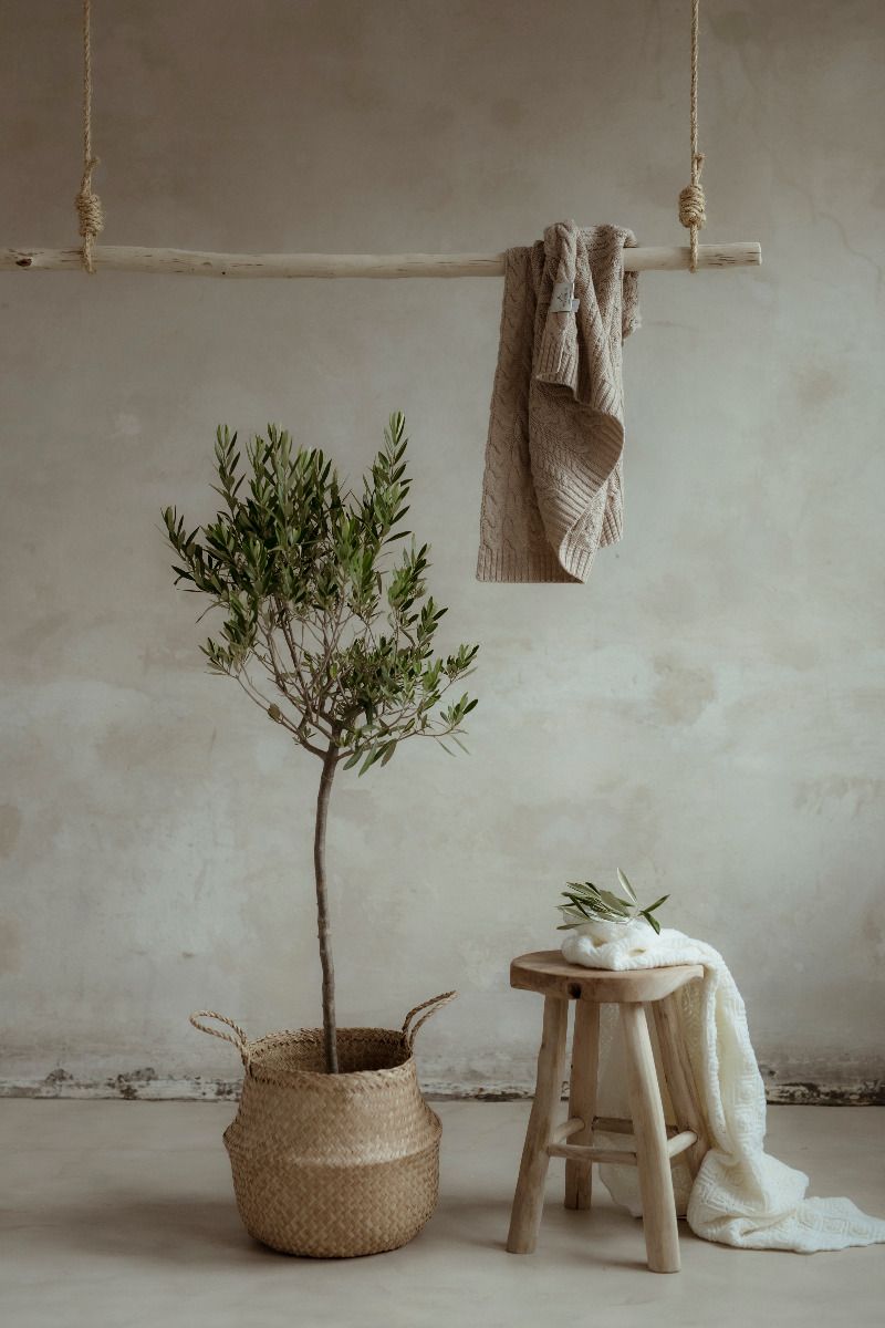 Decke aus 100% Merinowolle Cream (Creme) Pearl – Premium Collection MY MEMI